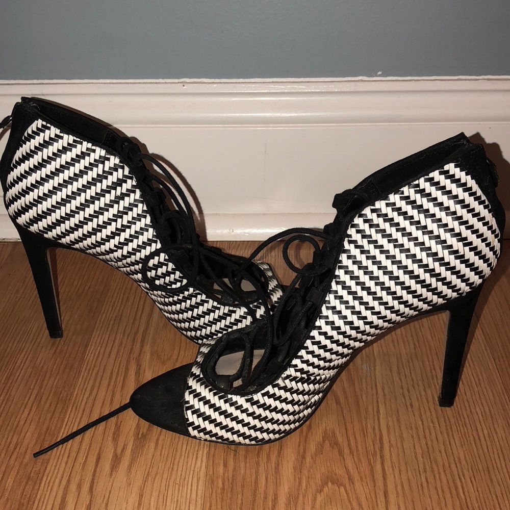 Zara lace up heels